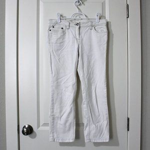 White Cropped Boden Jeans